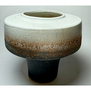 Mid-Century Volcanic Lava Studio Pottery Vase Brutalist Gertrud Otto Natzler MCM